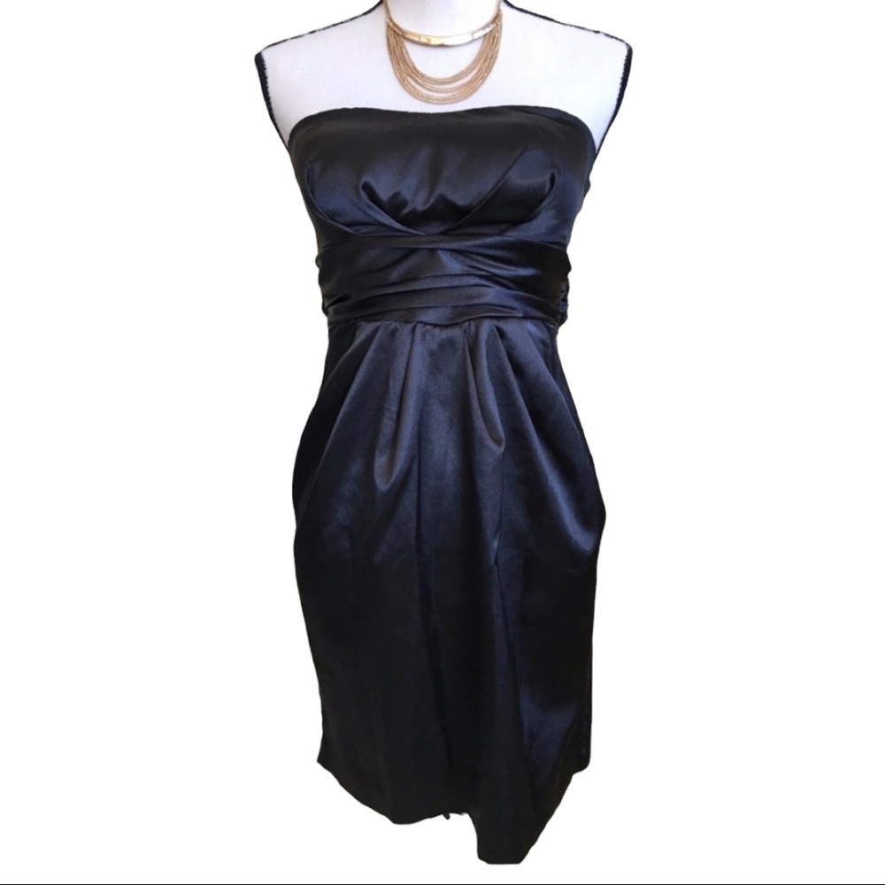 Snap black strapless dress size 7